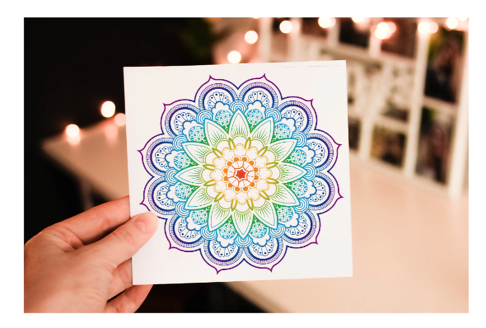 Mandala Birthday Card, Mandala Custom Birthday Card